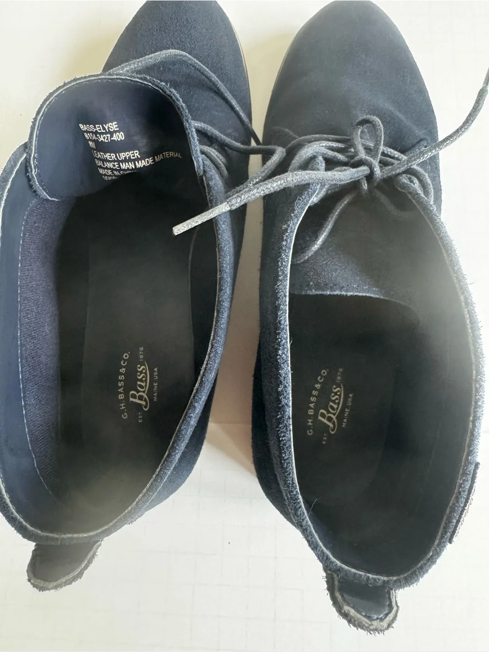 Bass Men's Navy Suede Chukka Boots